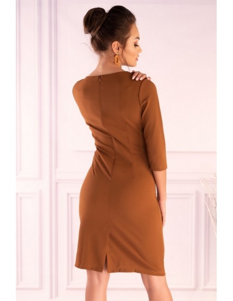 Shanyan dress women's with 3/4 sleeve camel,...