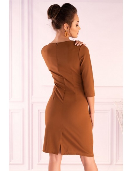 Shanyan dress women's with 3/4 sleeve camel, Merribel