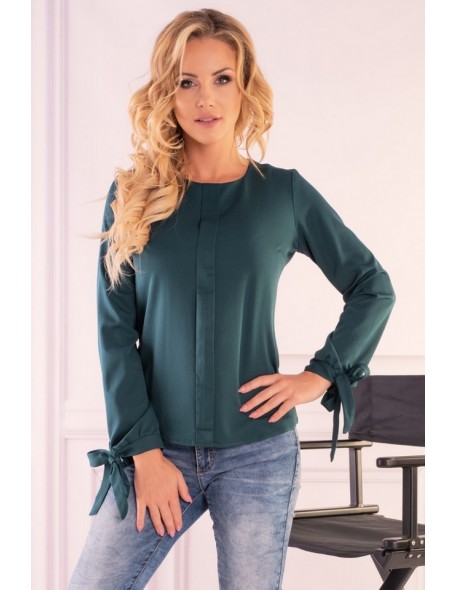 Nedimade blouse women's with long sleeve green, Merribel