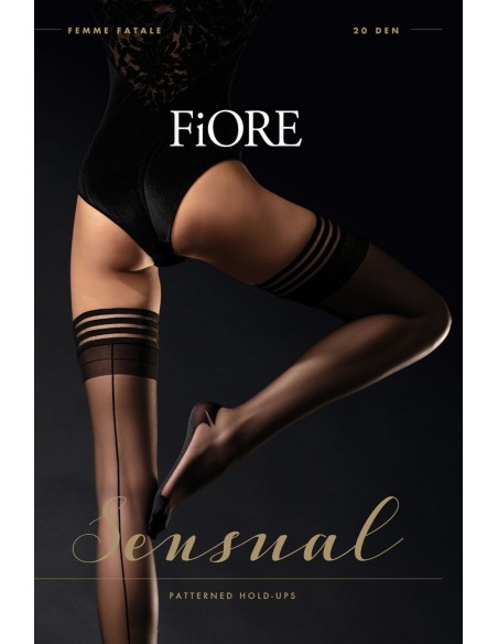 Femme fatale stockings self-supporting 20 den, Fiore