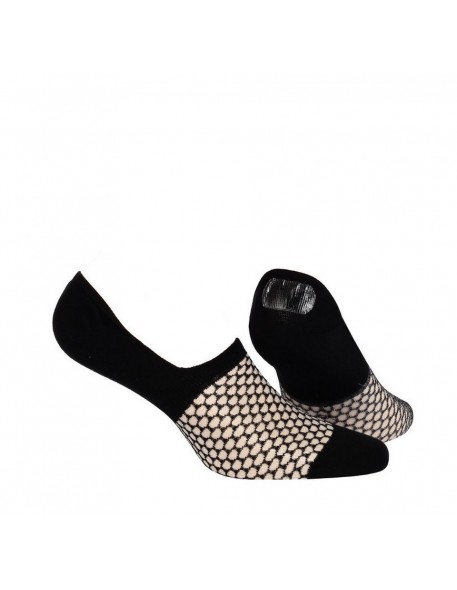 Mokasynka socks women's patterned with poliamidem bright silikon, Wola