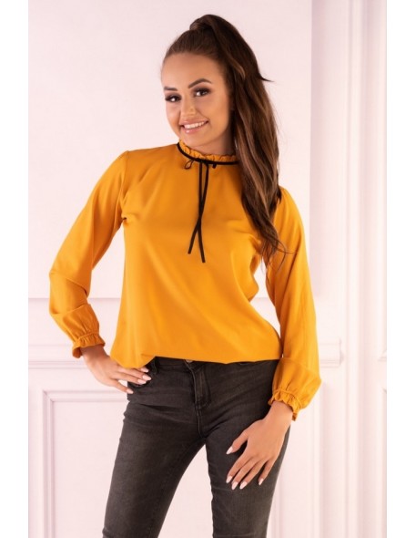 Ominal blouse women's with long sleeve yellow, Merribel 85618