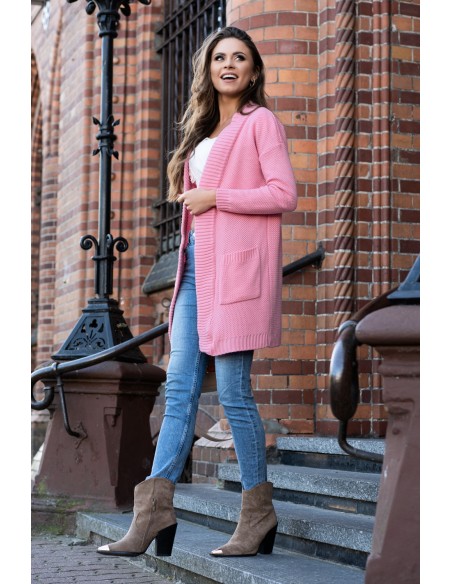 Kandilla kardigan ladies' with long sleeve pink, Merribel