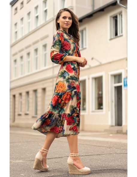 Mionate sukienka damska długa z długim rękawem,...