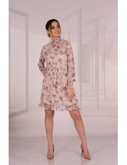 Mistinam sukienka damska w kwiaty z długim rękawem,... 2