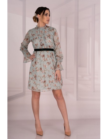 Sharmanina dress women's with flowers with long sleeve, Merribel d74