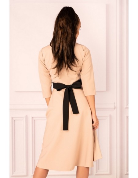 Miramen dress women's midi with 3/4 sleeve camel, Merribel