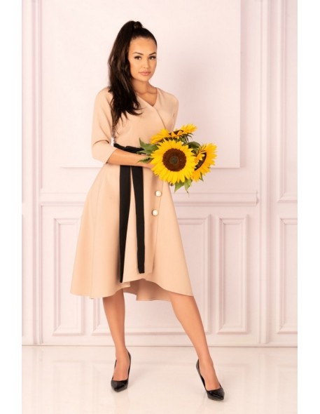 Miramen sukienka damska midi z rękawem 3/4...