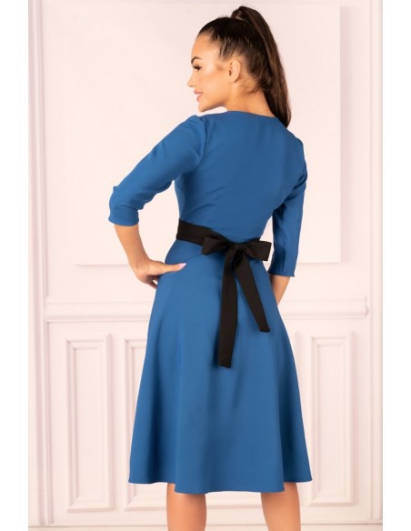 Miramen dress women's midi with 3/4 sleeve blue, Merribel