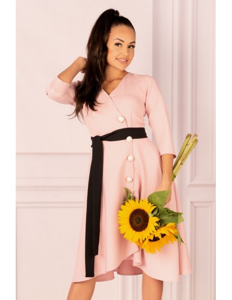 Miramen sukienka damska midi z rękawem 3/4...