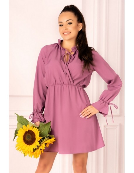 MirAva dress women's with long sleeve purple, Merribel