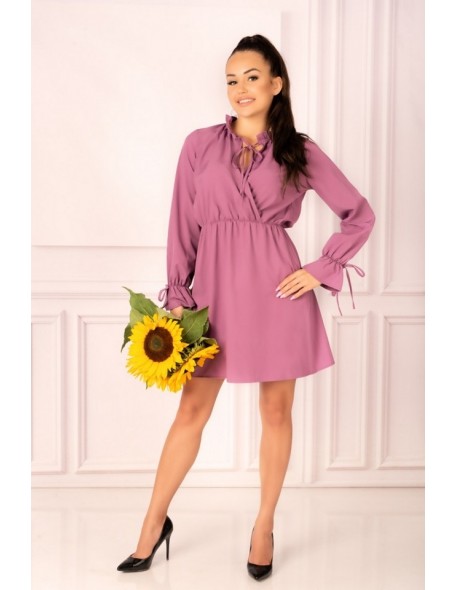 MirAva dress women's with long sleeve purple,...