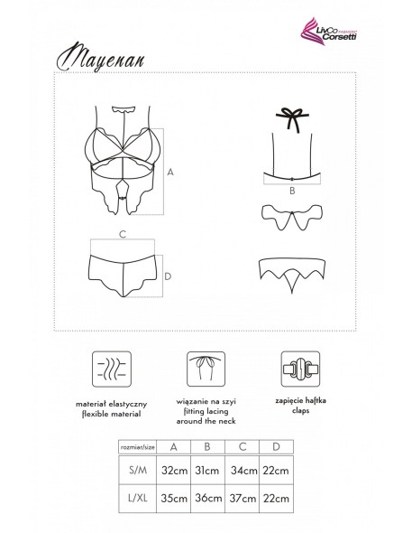 Mayenan set bra + thongs black, Livia Corsetti...