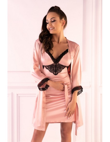 Ariladyen bathrobe satin ladies' pink, Livia...