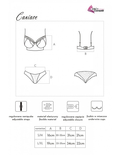 Caniave set bra + briefs black, Livia Corsetti...