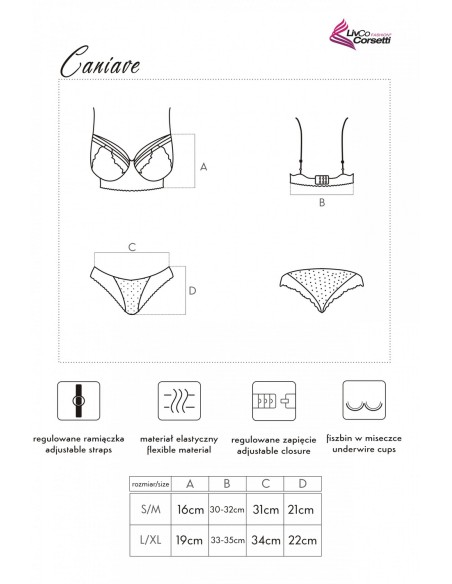 Caniave set bra + briefs black, Livia Corsetti lc 90547 xx