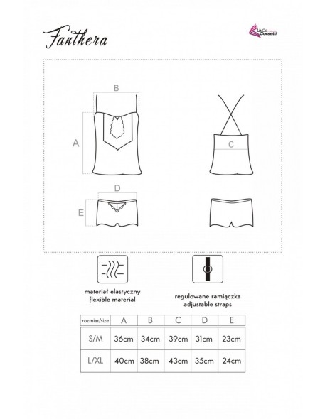 Fanthera set satin t-shirt + shorts, Livia...