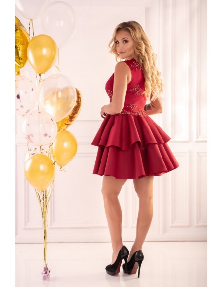 Karieela sukienka damska mini z falbanami...