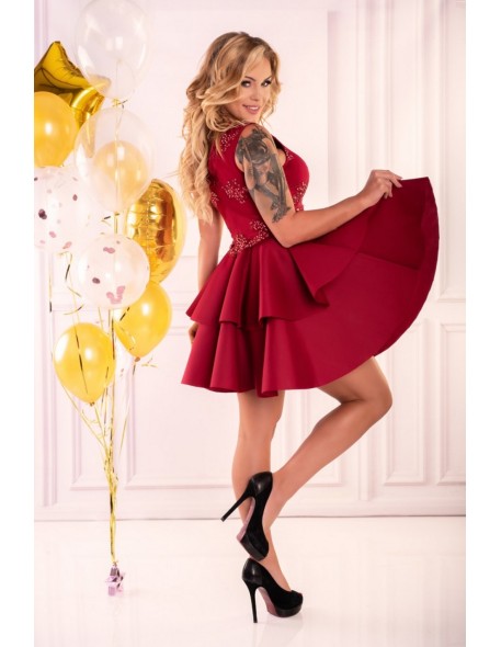 Karieela dress women's mini with falbanami red,...