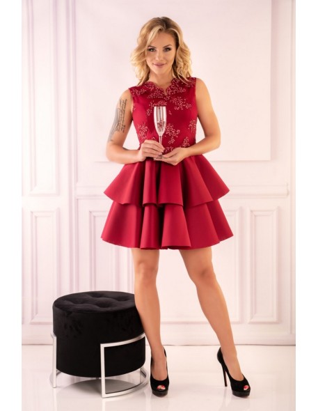 Karieela sukienka damska mini z falbanami...