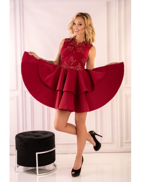 Karieela dress women's mini with falbanami red,...