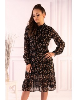 Lolaylam dress women's midi with patterns long sleeves,...