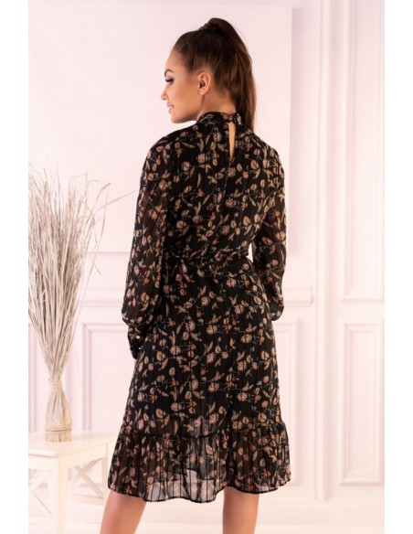 Lolaylam sukienka damska midi we wzory długi rękaw, Merribel f19-d66