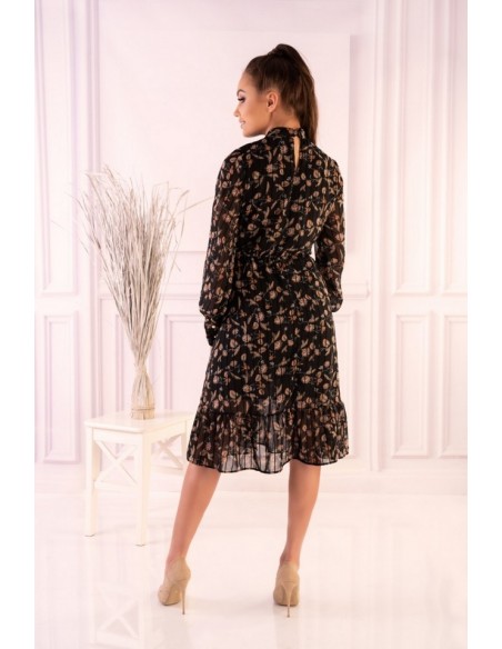 Lolaylam dress women's midi with patterns long sleeves, Merribel f19-d66