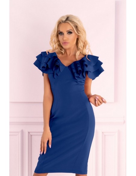 Maxtira dress women's with falbanami na ramionach chabrowa, Merribel 1114