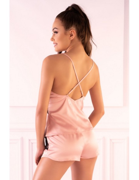 Miraaze set satin t-shirt + shorts pink, Livia...