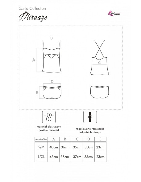 Miraaze set satin t-shirt + shorts pink, Livia...