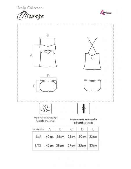 Miraaze komplet satynowy koszulka + spodenki różowy, Livia Corsetti lc 90567 