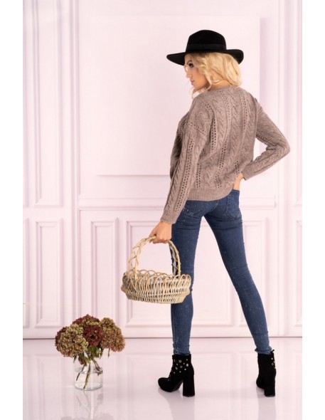 Mozlini sweater ladies' oversize ozdobny splot...