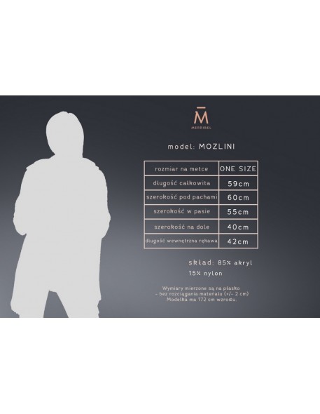 Mozlini sweater ladies' oversize ozdobny splot...