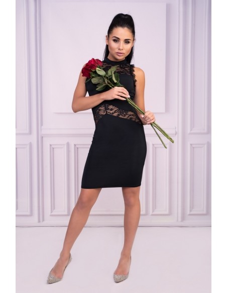 Passione sukienka damska mini bez rękawów czarna, Merribel 90536