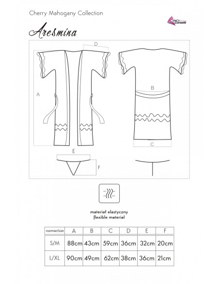 Aresmina bathrobe satin ladies', Livia Corsetti lc 90564