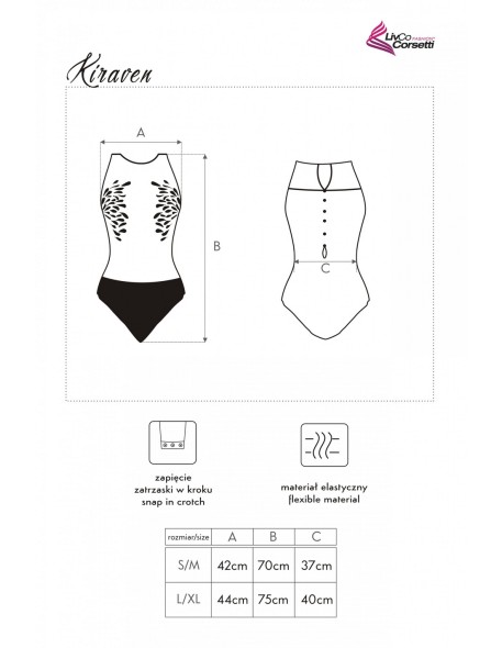 Kiraven body erotyczne czarne, Livia Corsetti...