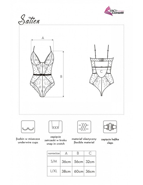 Satien body erotic black, Livia Corsetti lc 90553