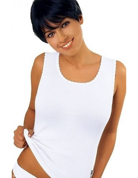 Michele koszulka damska szerokie ramiączka s-xl biała, Emili
