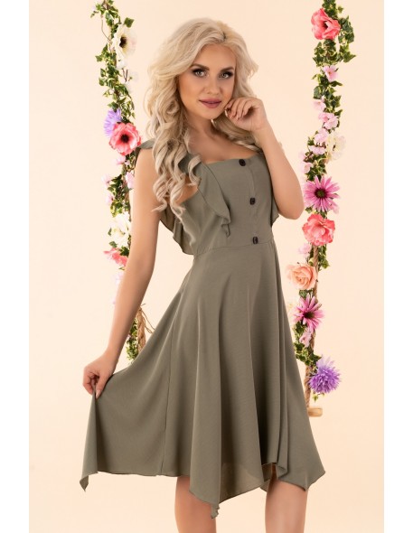 QuelLama dress women's midi camisole khaki,...