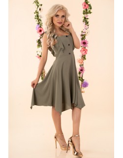 QuelLama dress women's midi camisole khaki, Merribel d54 2