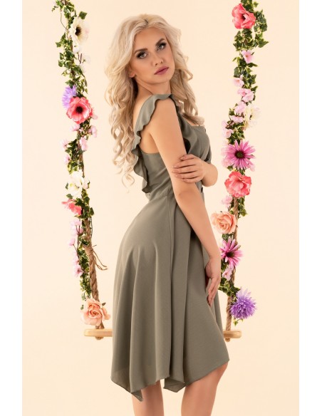 QuelLama sukienka damska midi na ramiączkach khaki, Merribel d54