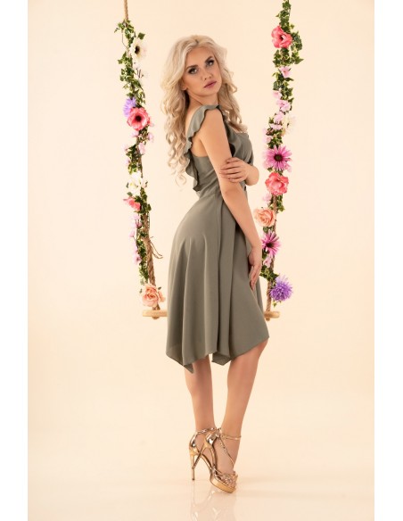 QuelLama sukienka damska midi na ramiączkach khaki, Merribel d54