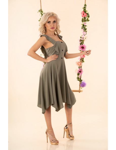 QuelLama dress women's midi camisole khaki,...