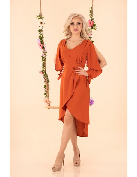 Mallani dress women's midi with long sleeve...