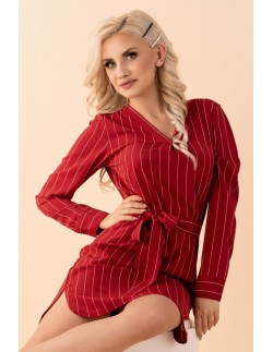 Miriae dress women's mini red in stripes, Merribel d90