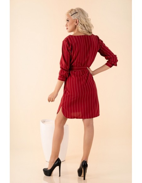 Miriae dress women's mini red in stripes, Merribel d90