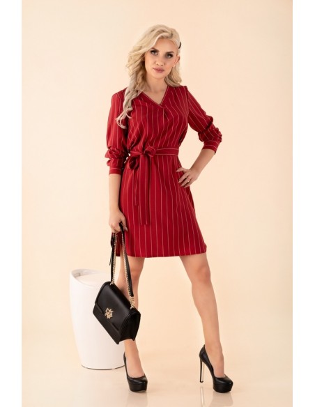 Miriae dress women's mini red in stripes, Merribel d90