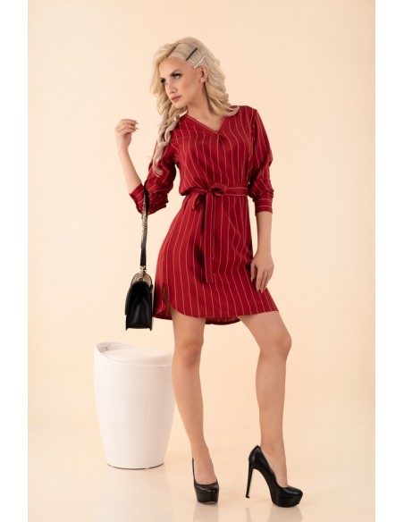 Miriae dress women's mini red in stripes, Merribel d90