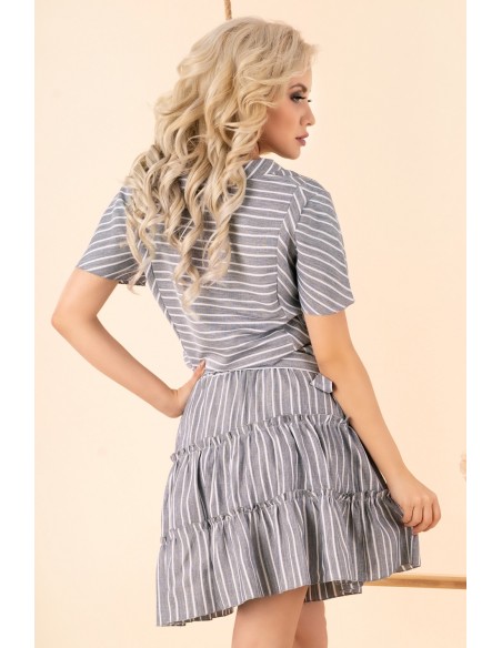 Ragominam dress women's with short sleeve grey, Merribel d87